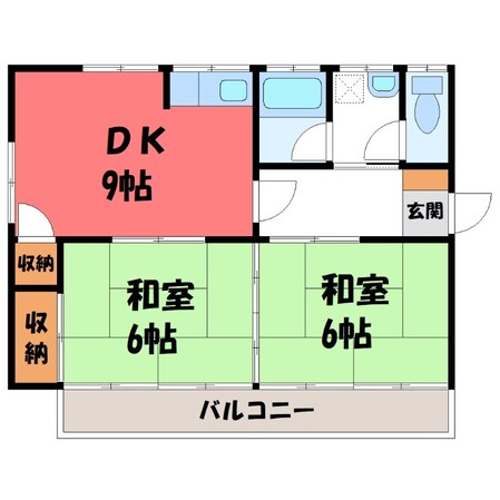 第二橋本マンションの物件間取画像